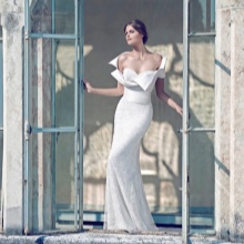Vestido de novia de Giuseppe Papini con escote original.