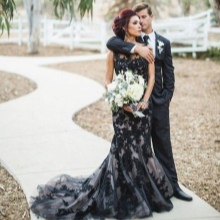 Сватбена рокля русалка черна