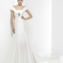 A-line חתונה שמלה עם רצועה - שרוול
