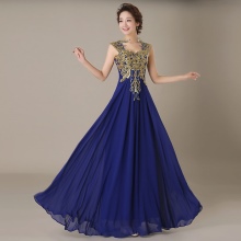 Mėlyna vakarinė suknelė iš Kinijos