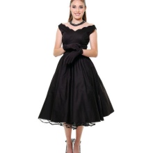 Black 50's Mouwloze, driehoekige jurk zonder mouwen