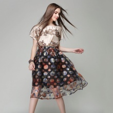 Naka-print na organza skirt - accessories