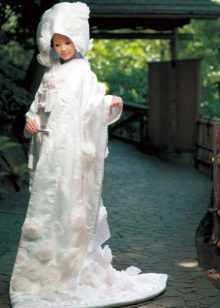 kimono da sposa bianco