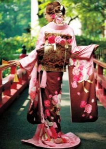 Červené svatební Kimono
