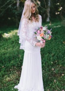 Simple style wedding dress