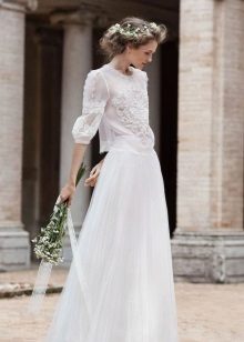 فستان زفاف بسيط كلاسيكي