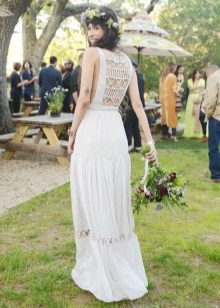 Baju boho lace wedding dress