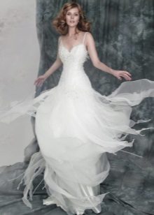 Vestido de novia de organza volando