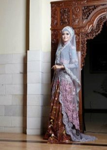 Multicolor designer islamitische trouwjurk