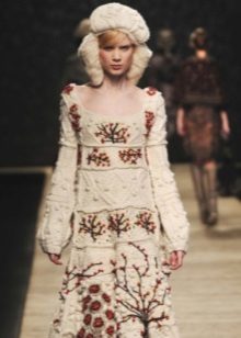 Rochie de mireasa in stil tricotat rusesc