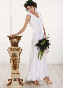 Bohém menyasszony rusztikus esküvői ruha