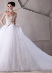 Magnífico vestido de novia juvenil