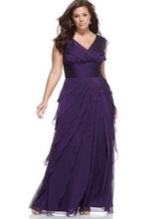 Lilac φόρεμα μανδύα φόρεμα για πλήρη