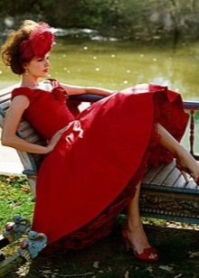 Vestit de núvia vermell curt