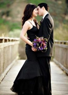Сватбена рокля от черна русалка