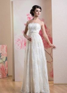 Empire style lace wedding dress
