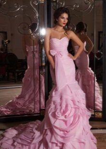 лилава русалка сватбена рокля с корсет