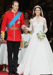 فستان زفاف مع الدانتيل كيت ميدلتون