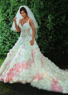 Svatební šaty white-pink Ani Lorak