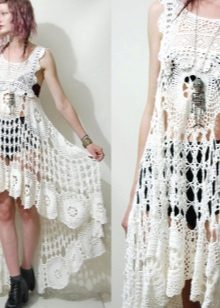 Mezgimo suknelė tunika balta