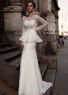فستان زفاف مع تشمس من مجموعة ميلانو 2015