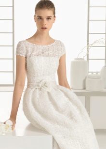 Wedding dress 2016 na may maikling sleeves