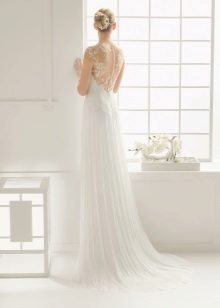 Gaun pengantin 2016 dengan ilusi belakang terbuka