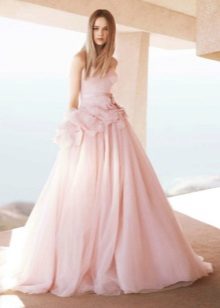 Lilla lyserød brudekjole