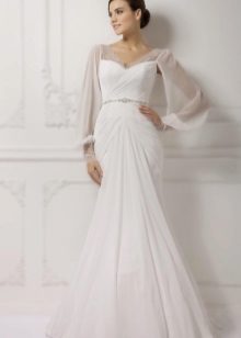 Vestido de noiva com mangas da coleção de Veneza da Gabbiano