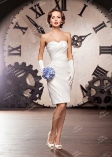 Vestido de noiva da coleção nupcial 2014 curto com roupagem