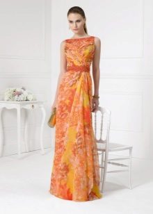 Oranžinė vakarinė suknelė 2016