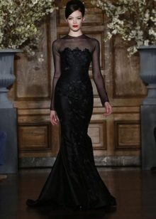 Vestido de novia negro de Romona Keveza