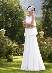 Vestido de novia de la colección Brilliant de Hadassa con un top gratis.