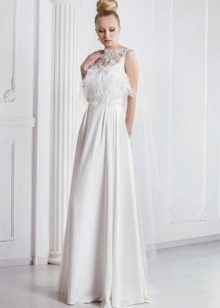 Gaun pengantin dari Oksana Mucha dengan bulu