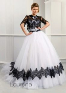 Ange Etoiles černé krajkové svatební šaty
