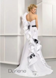 Vestido de novia de Ange Etoiles blanco y negro.