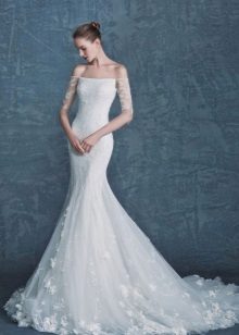 Vestuvių suknelė undinė balta