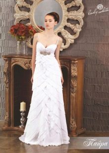 Vestuvių suknelė iš Lady White kolekcijos meilės iš daugiasluoksnės Lady White