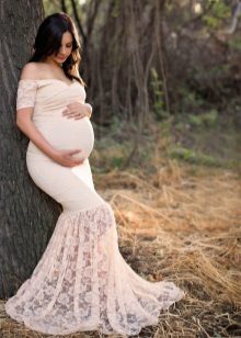 Suknelė nėščiosioms kremo spalvoms