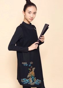 Penteado - um solavanco para o vestido no estilo chinês