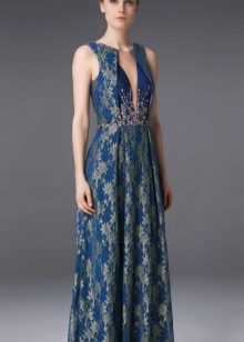 Funda floral vestido azul