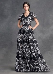 A-Line Floral Print Dress