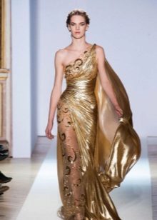 Gylden græsk kjole