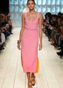 Light pink short midi dress