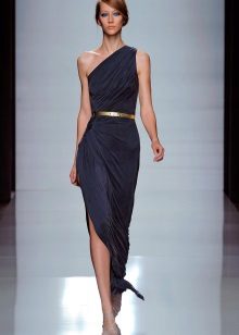 Black light silk dress