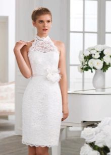 Ang short white guipure dress