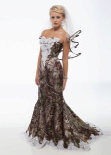 Camouflage Print Wedding Dress