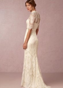Lace dress with train