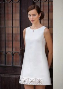 A-line Audrey Hepburn style wedding dress