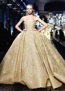 golden wedding dress